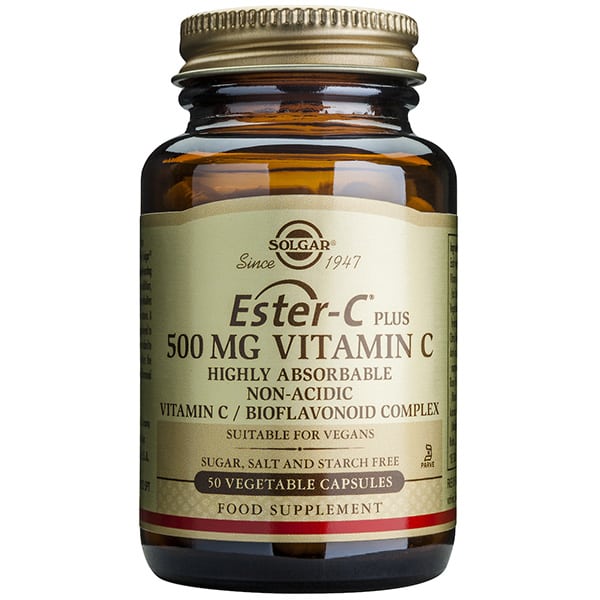Solgar Ester-C Plus 500mg 50 Φυτικές Κάψουλες 1 Solgar Ester-C Plus 500mg 50 Φυτικές Κάψουλες