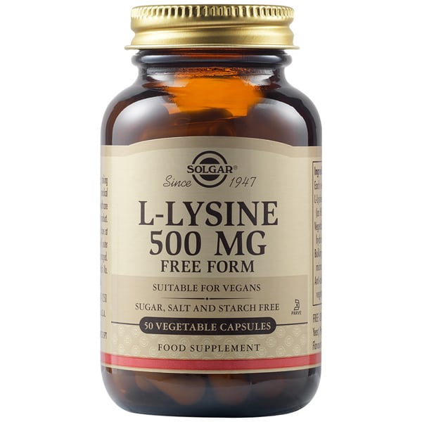 Solgar L-Lysine 500mg 50 Φυτικές Κάψουλες 1 Solgar L-Lysine 500mg 50 Φυτικές Κάψουλες