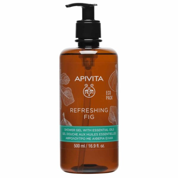 Apivita Refreshing Fig Αφρόλουτρο με Αιθέρια Έλαια Ecopack 500ml