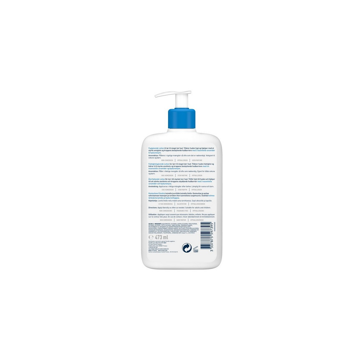 CeraVe Moisturising Lotion Ενυδατικό Γαλάκτωμα Προσώπου και Σώματος με Ceramides και Υαλουρονικό Οξύ 473ml - Image 2