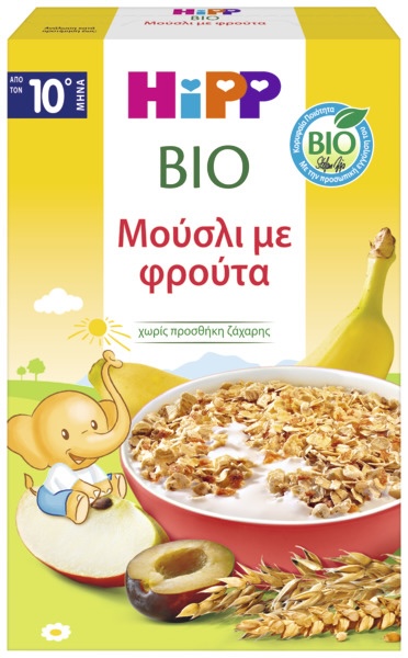 HiPP Bio Παιδικά Muesli Με Φρούτα από τον 10ο Μήνα 200g