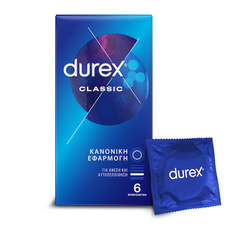 DUREX Προφυλακτικά Classic Κανονική Εφαρμογή 6 Τεμάχια 1 DUREX Προφυλακτικά Classic Κανονική Εφαρμογή 6 Τεμάχια
