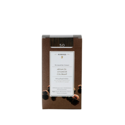 Korres Argan Oil Advanced Colorant 5.0 Aνοιχτό Καφέ 50ml