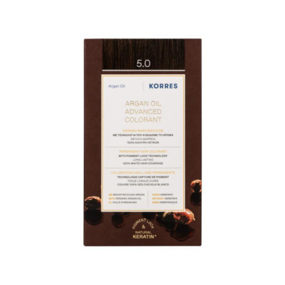 Korres Argan Oil Advanced Colorant 5.0 Aνοιχτό Καφέ 50ml
