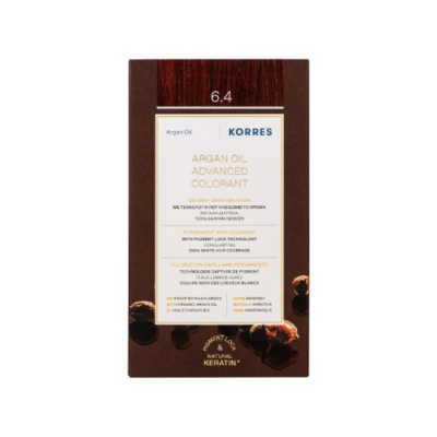 Korres Argan Oil Advanced Colorant 6.4 Ξανθό Σκούρο Χάλκινο 50ml