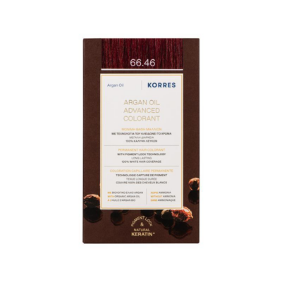 Korres Argan Oil Advanced Colorant 66.46 Έντονο Κόκκινο Βουργουνδίας 50ml