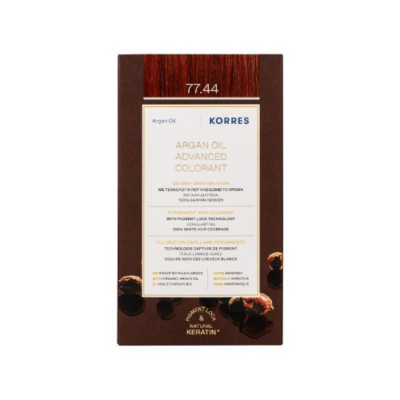 Korres Argan Oil Advanced Colorant 77.44 Ξανθό Έντονο Χάλκινο 50ml
