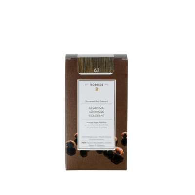 Korres Argan Oil Advanced Colorant 6.1 Ξανθό Σκούρο Σαντρέ 50ml