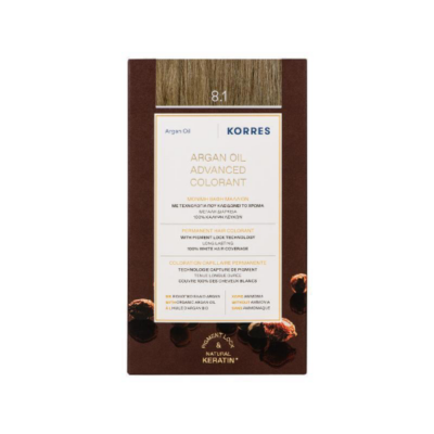 Korres Argan Oil Advanced Colorant 8.1 Ξανθό Ανοιχτό Σαντρέ 50ml