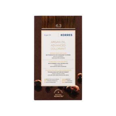 Korres Argan Oil Advanced Colorant 6.3 Ξανθό Σκούρο Χρυσό 50ml