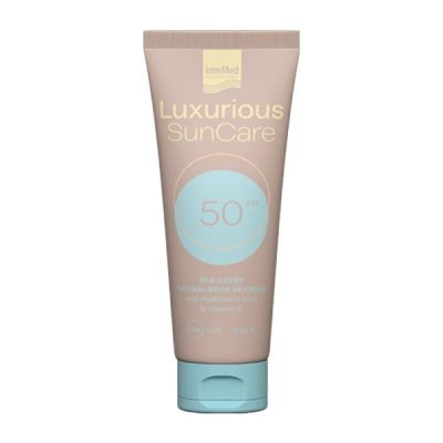 Intermed Luxurious Sun Care Silk Cover With Hyaluronic Acid SPF50 Natural Beige 75ml