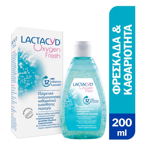 Lactacyd Oxygen Fresh Καθαριστικό Ευαίσθητης Περιοχής 200ml 1 Lactacyd Oxygen Fresh Καθαριστικό Ευαίσθητης Περιοχής 200ml