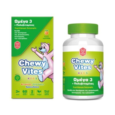 Vican Chewy Vites Kids Ωμέγα 3 & Πολυβιταμίνες  60 Μασώμενα Ζελεδάκια