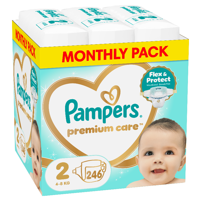 Pampers Premium Care Πάνα Μέγεθος 2 (4kg-8kg) - 246 Πάνες 1 Pampers Premium Care Πάνα Μέγεθος 2 (4kg-8kg) - 246 Πάνες