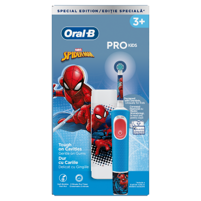 ORAL-B Pro Kids Ηλεκτρική Οδοντόβουρτσα Spiderman Με Θήκη Ταξιδίου για Παιδιά 3+ Ετών