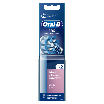 ORAL-B Pro Sensitive Clean Ανταλλακτικές Κεφαλές Ηλεκτρικής Οδοντόβουρτσας 2 Τεμάχια