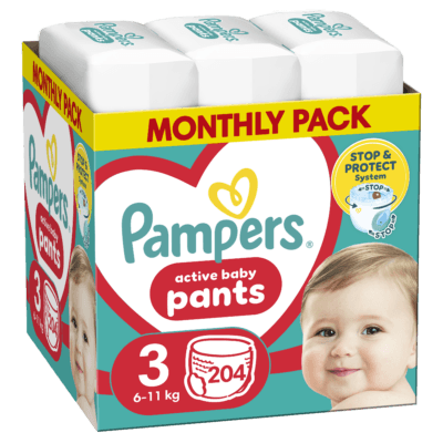 80815108_8006540497678_PAMPERS PANTS ΜΕΓ 3 1X204 MSB​_PS