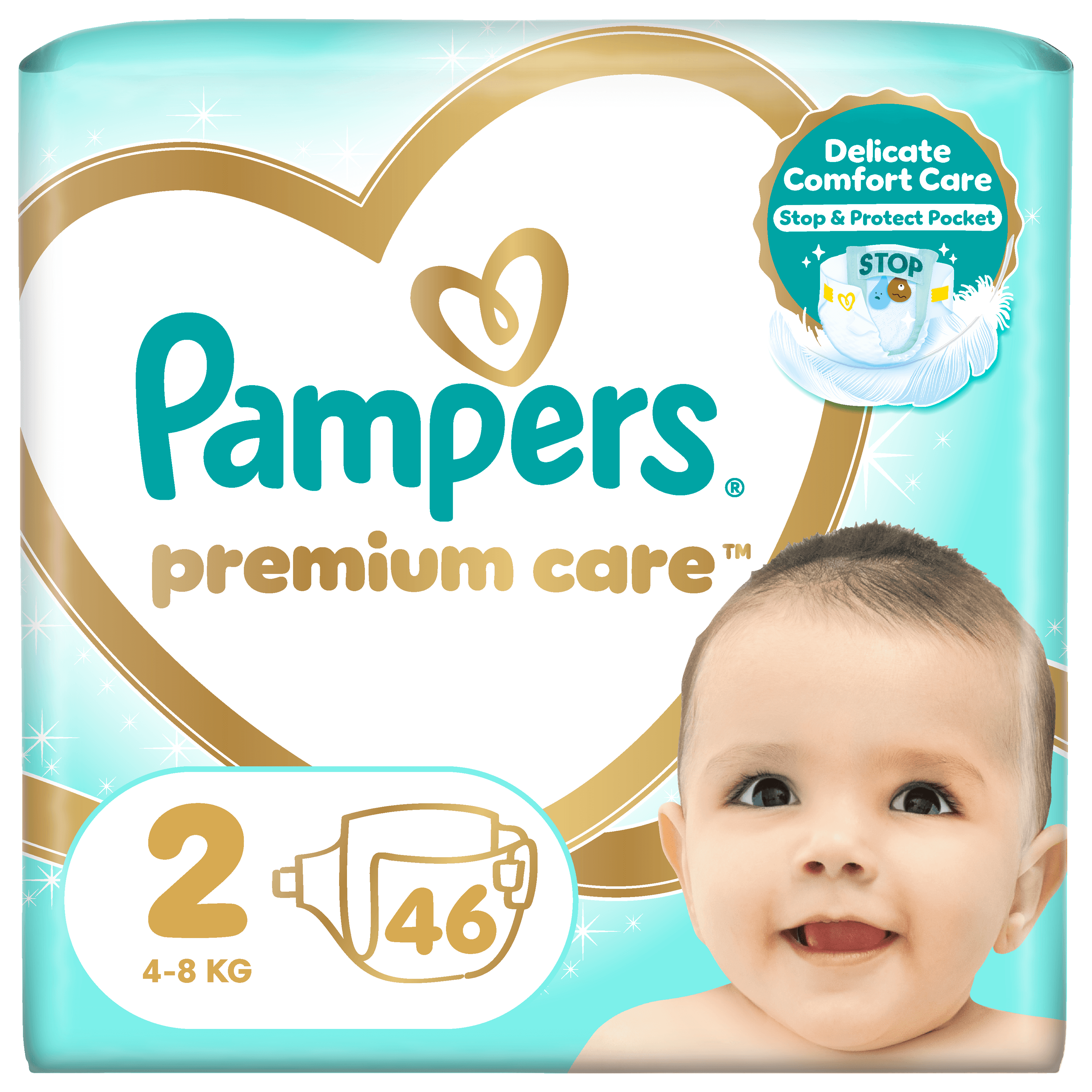 Pampers Premium Care πάνα μέγεθος 2 (4kg-8kg) - 46 Πάνες 1 80841342_8001841104799_PAMPERS PREMIUM CARE ΜΕΓ 2 4X46 VP_PI