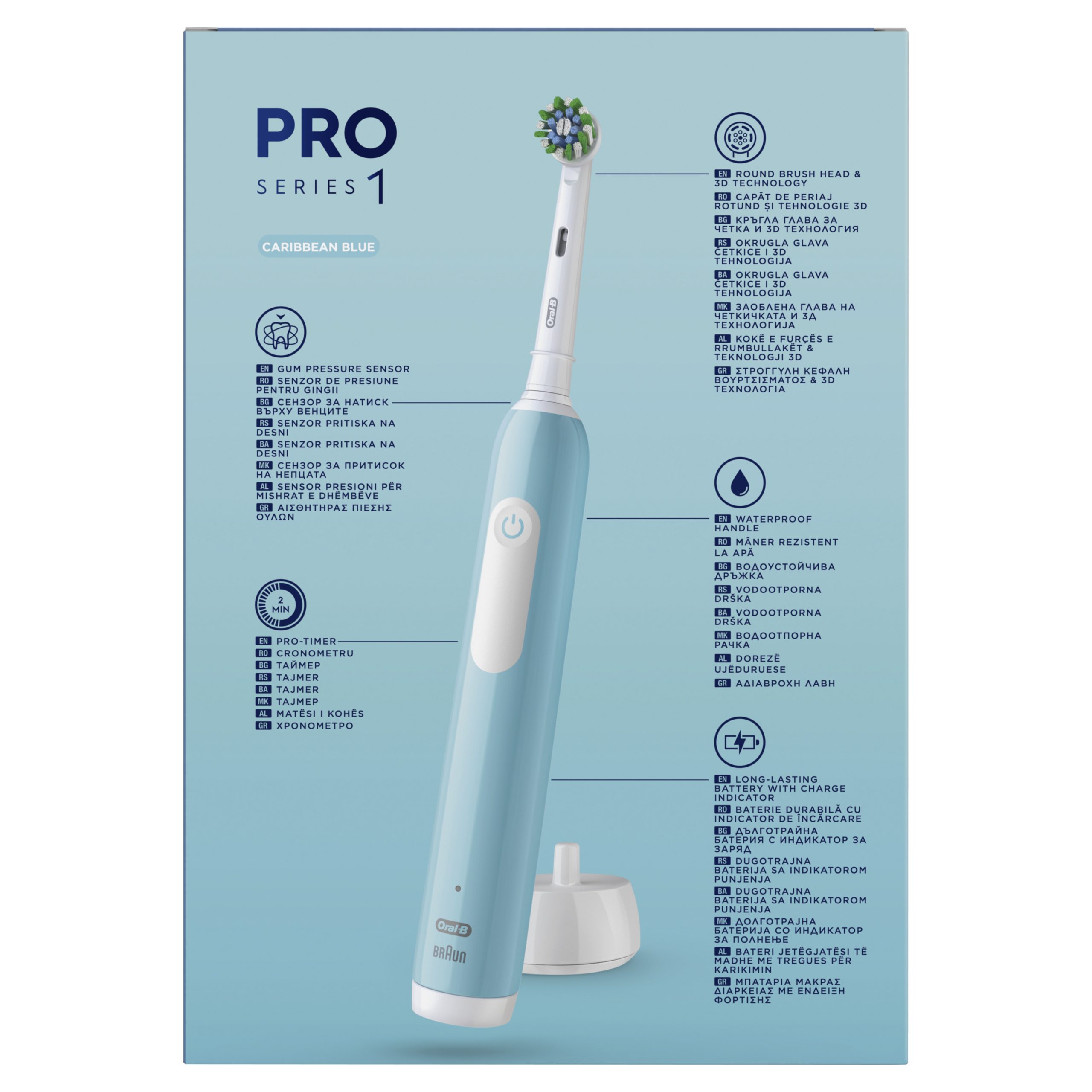 Oral-B Pro Series 1 Duo Ηλεκτρικές Οδοντόβουρτσες, Μπλε & Μαύρη 8 Oral-B Pro Series 1 Duo Ηλεκτρικές Οδοντόβουρτσες, Μπλε & Μαύρη - Image 8