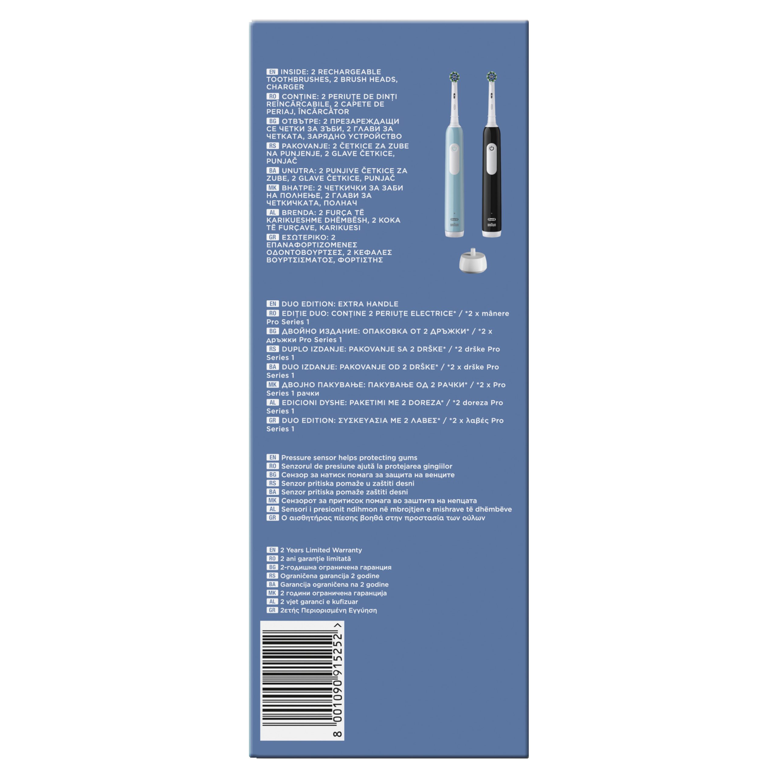 Oral-B Pro Series 1 Duo Ηλεκτρικές Οδοντόβουρτσες, Μπλε & Μαύρη 6 Oral-B Pro Series 1 Duo Ηλεκτρικές Οδοντόβουρτσες, Μπλε & Μαύρη - Image 6