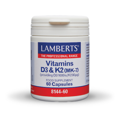 Lamberts Vitamin D3 1000iu & K2 90 µg 60 Kάψουλες