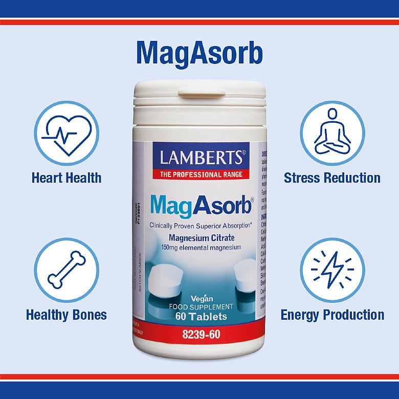 Lamberts MagAsorb 60 Ταμπλέτες 5 Lamberts MagAsorb 60 Ταμπλέτες - Image 5