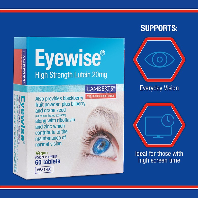 Lamberts Eyewise High Strength Lutein 20mg 60 Ταμπλέτες 4 Lamberts Eyewise High Strength Lutein 20mg 60 Ταμπλέτες - Image 4
