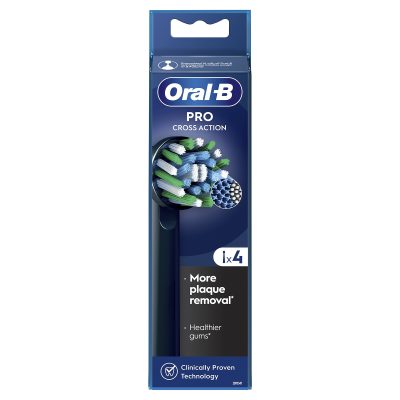 Oral-B Pro Cross Action Μαύρες Κεφαλές Bουρτσίσματος 4 Τεμάχια