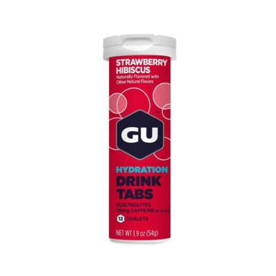 GU Hydration Drink Tablets 12 Ταμπλέτες Strawberry Hibiscus 20mg Καφεΐνη