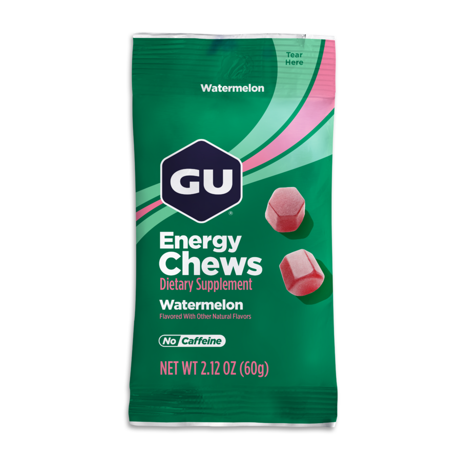 GU Energy Chews 60g Watermelon χωρίς Καφεΐνη 1 GU Energy Chews 60g Watermelon χωρίς Καφεΐνη