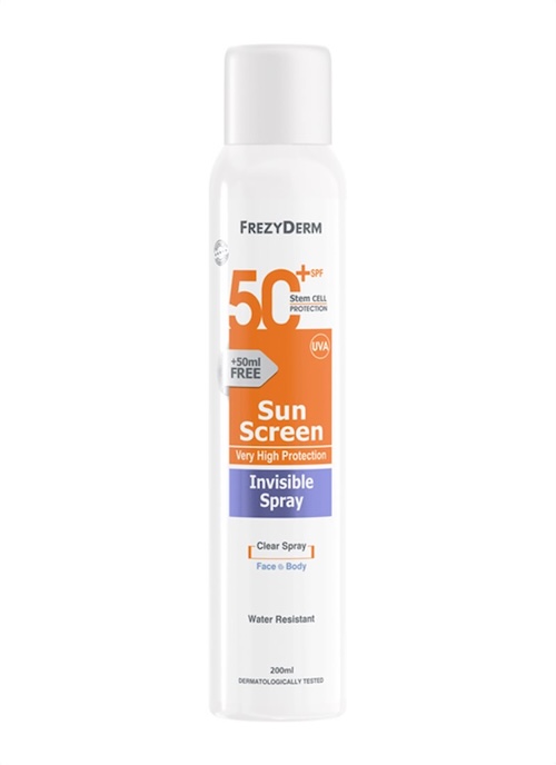 Frezyderm Sun Screen Invisible Spray SPF50+ 200ml 1 Frezyderm Sun Screen Invisible Spray SPF50+ 200ml