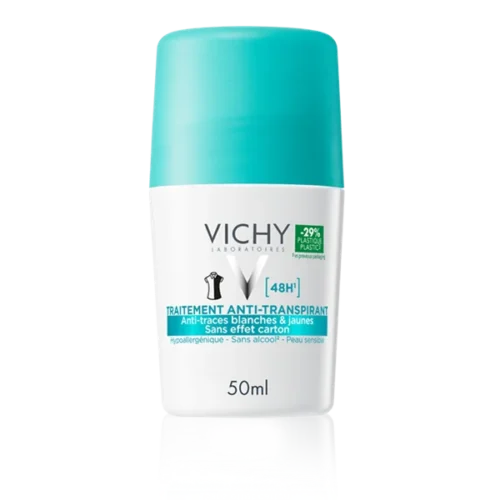 Vichy Deodorant 48h Αποσμητικό Roll-On κατά των Σημαδιών 50ml 1 Vichy Deodorant 48h Αποσμητικό Roll-On κατά των Σημαδιών 50ml