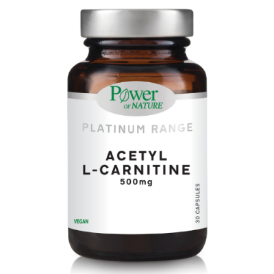 Power of Nature Platinum Acetyl-L-Carnitine 500mg 30 Κάψουλες