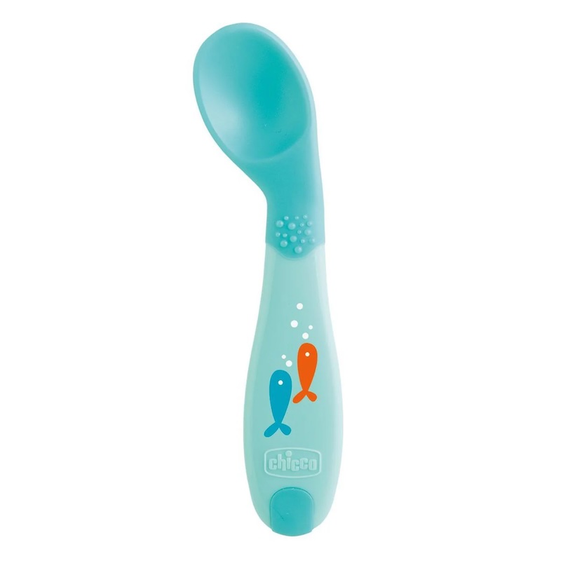 CHICCO Κουτάλι Σιλικόνης Αρχής 8+ Μηνών για Αγόρια 1 CHICCO Κουτάλι Σιλικόνης Αρχής 8+ Μηνών για Αγόρια