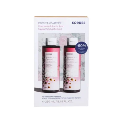 Korres Promo Χαμομήλι & Lactic Acid Υγρό Σαπούνι Ευαίσθητης Περιοχής 250ml 2 Τεμάχια με Έκπτωση 50% στο 2ο Προϊόν