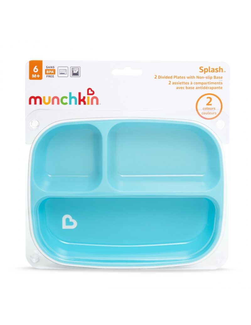 Munchkin Splash Devided Plates Μπλε-Πράσινο  2 Τεμάχια - Image 2