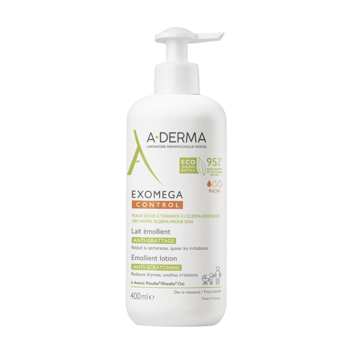 A-DERMA Exomega Control Μαλακτικό Γαλάκτωμα κατά του Αισθήματος Κνησμού 400ml 1 A-DERMA Exomega Control Μαλακτικό Γαλάκτωμα κατά του Αισθήματος Κνησμού 400ml