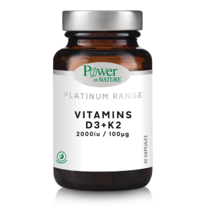 Power of Nature Platinum Vitamins D3 2000IU & K2 100mg 30 Κάψουλες