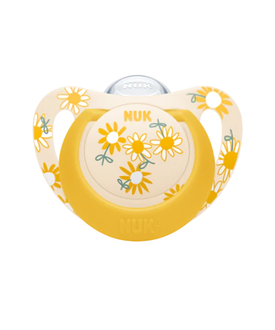 NUK Star Πιπίλα Σιλικόνης 18-36 Μηνών ΚΙΤΡΙΝΟ 1 Τεμάχιο