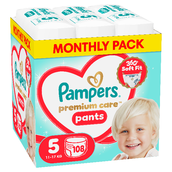 Pampers Premium Care Pants Πάνα-Βρακάκι Μέγεθος 5 (11kg-17kg) - 108 Πάνες-Βρακάκι 1 Pampers Premium Care Pants Πάνα-Βρακάκι Μέγεθος 5 (11kg-17kg) - 108 Πάνες-Βρακάκι