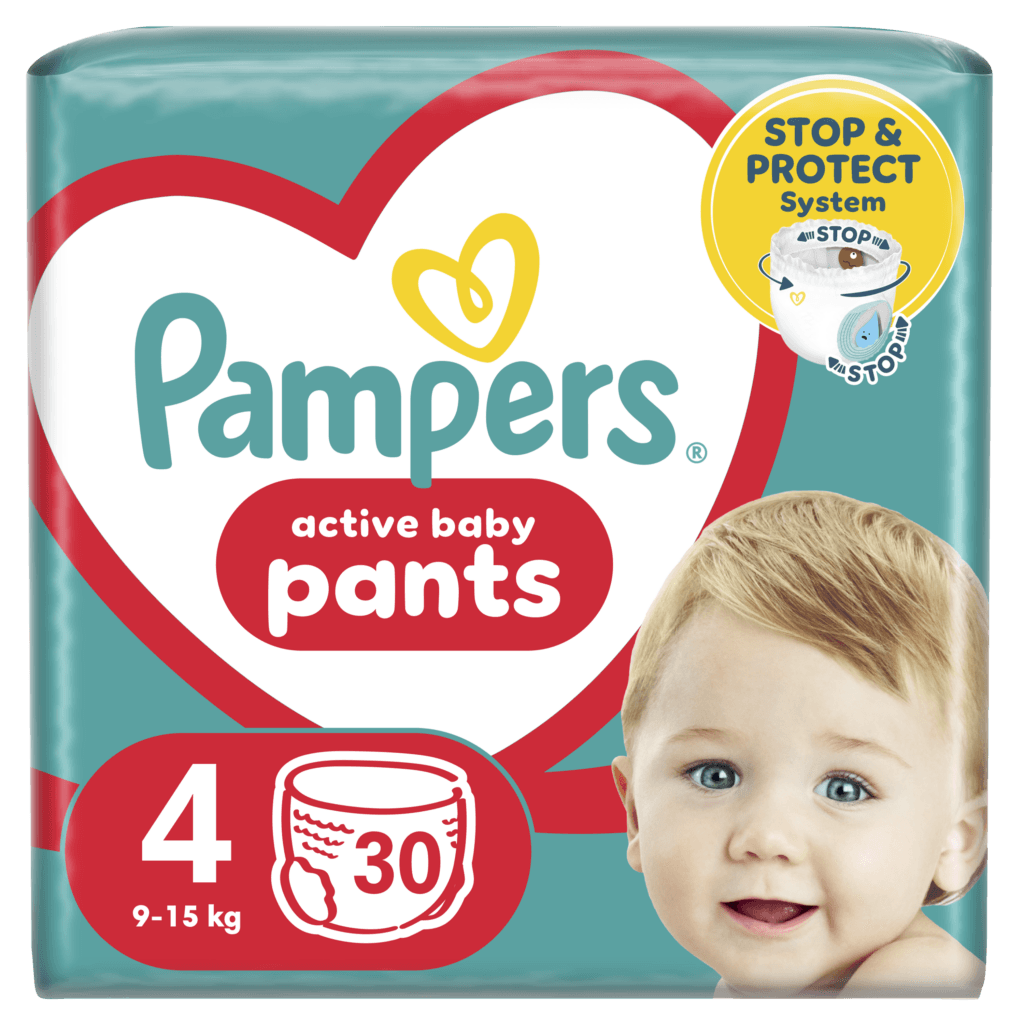 Pampers Pants Πάνα-Bρακάκι Μέγεθος 4 (9kg-15kg) - 30 Πάνες-Βρακάκι