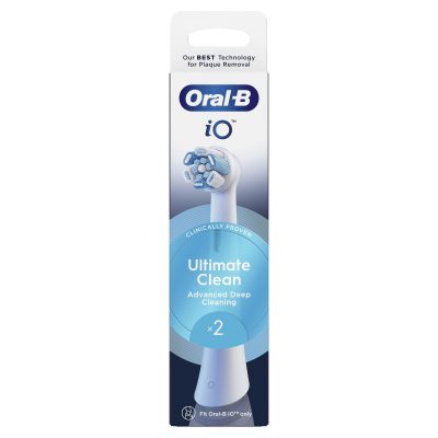 Oral-B iO Ultimate Clean Ανταλλακτικές Στρογγυλές Κεφαλές Βουρτσίσματος 2 Τεμάχια
