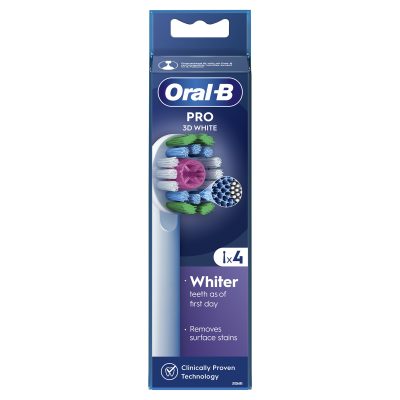 Oral-B Pro 3D White Ανταλλακτικές Κεφαλές Ηλεκτρικής Οδοντόβουρτσας 4 Τεμάχια