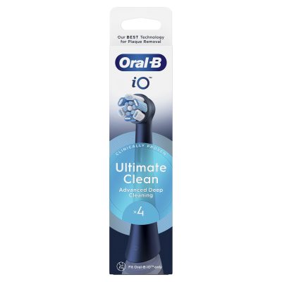 Oral-B iO Ultimate Clean Black Ανταλλακτικές Κεφαλές Ηλεκτρικής Οδοντόβουρτσας 4 Τεμάχια