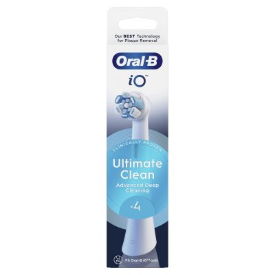 Oral-B iO Ultimate Clean Ανταλλακτικές Στρογγυλές Κεφαλές Βουρτσίσματος 4 Τεμάχια