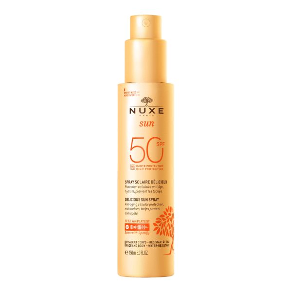 Nuxe Sun Milky Spray Αντηλιακό Γαλάκτωμα Spray για Πρόσωπο και Σώμα SPF50 150ml 1 Nuxe Sun Milky Spray Αντηλιακό Γαλάκτωμα Spray για Πρόσωπο και Σώμα SPF50 150ml