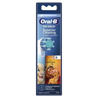 Oral-B Kids Lion King Ανταλλακτικές Κεφαλές Παιδικής Ηλεκτρικής Οδοντόβουρτσας 4 Τεμάχια
