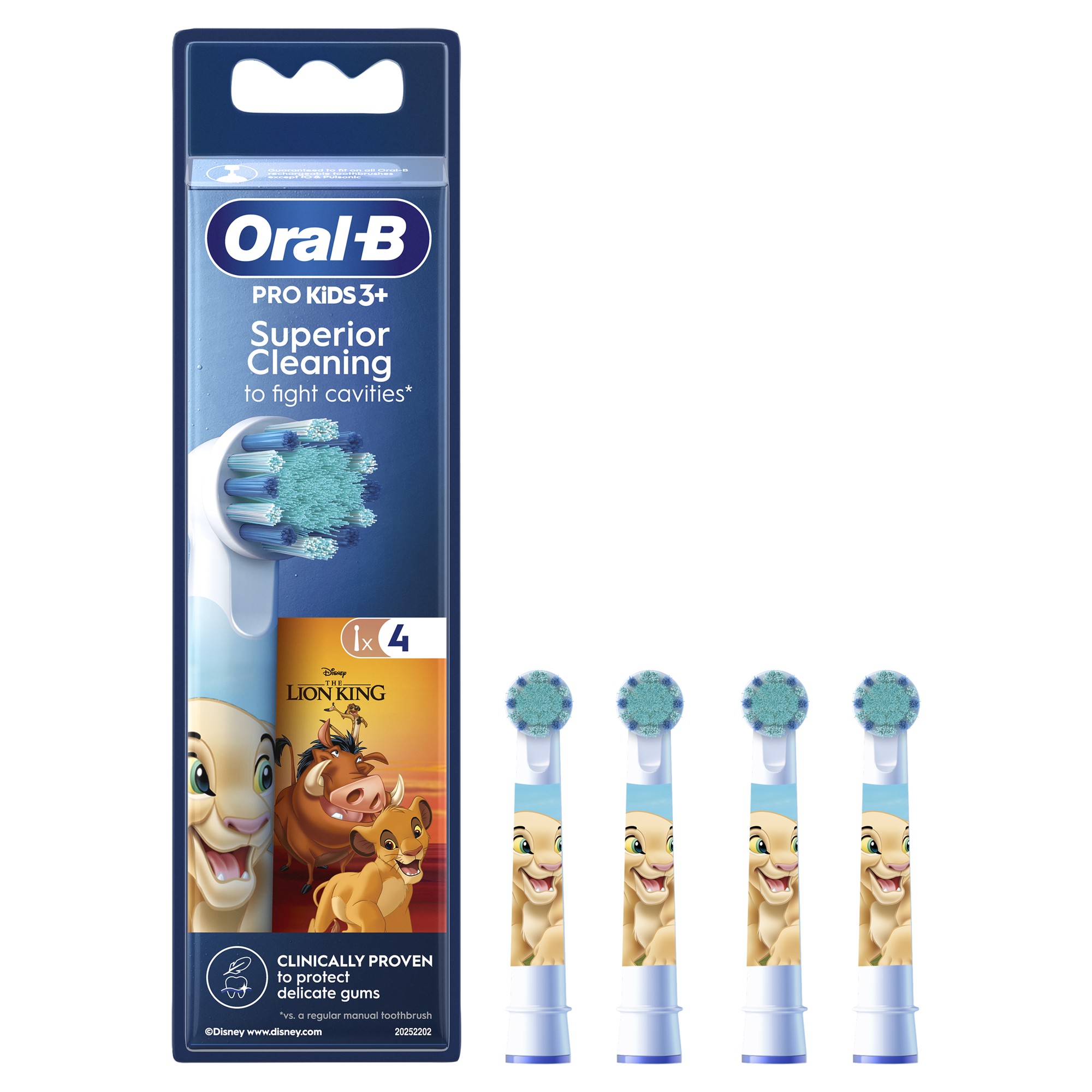Oral-B Kids Lion King Ανταλλακτικές Κεφαλές Παιδικής Ηλεκτρικής Οδοντόβουρτσας 4 Τεμάχια 2 Oral-B Kids Lion King Ανταλλακτικές Κεφαλές Παιδικής Ηλεκτρικής Οδοντόβουρτσας 4 Τεμάχια - Image 2