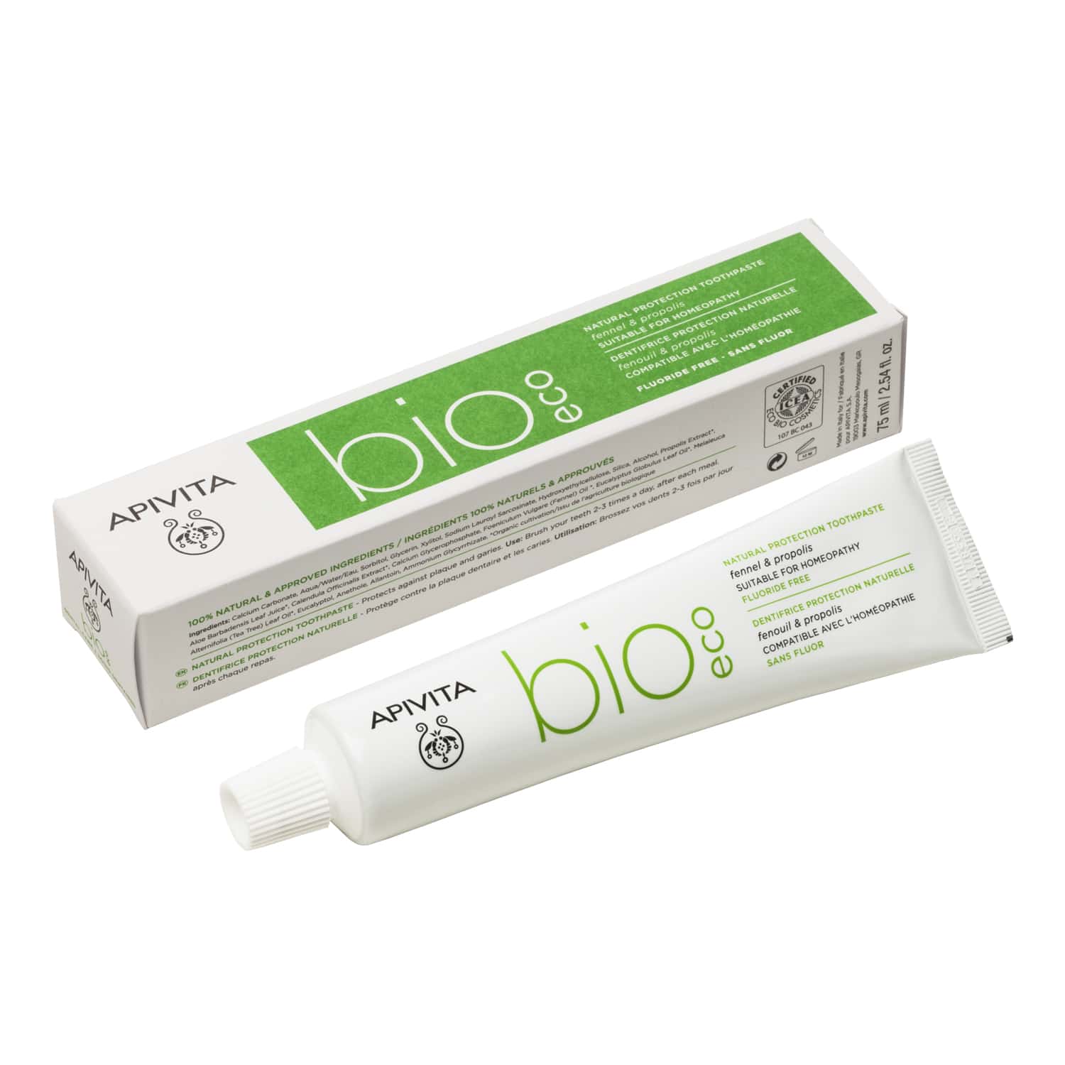 Apivita Οδοντόκρεμα Bio-Eco (χωρίς φθόριο) με Mάραθο και Πρόπολη 75ml 1 10-10-30-018-BIO-ECO-TOOTHP.FEN_.75ML19