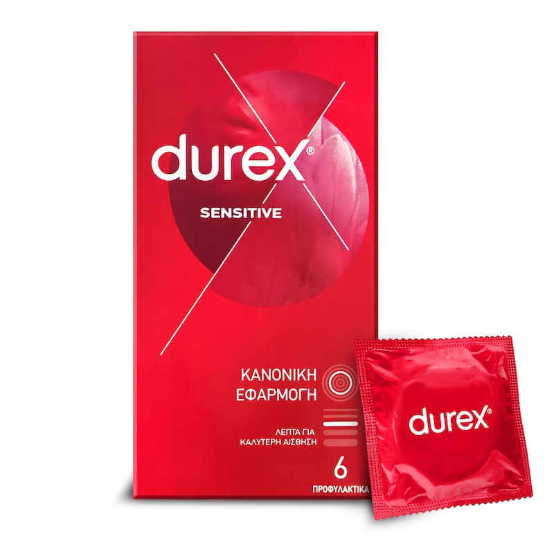 DUREX Προφυλακτικά Sensitive Κανονική Εφαρμογή 6 Τεμάχια 1 DUREX Προφυλακτικά Sensitive Κανονική Εφαρμογή 6 Τεμάχια